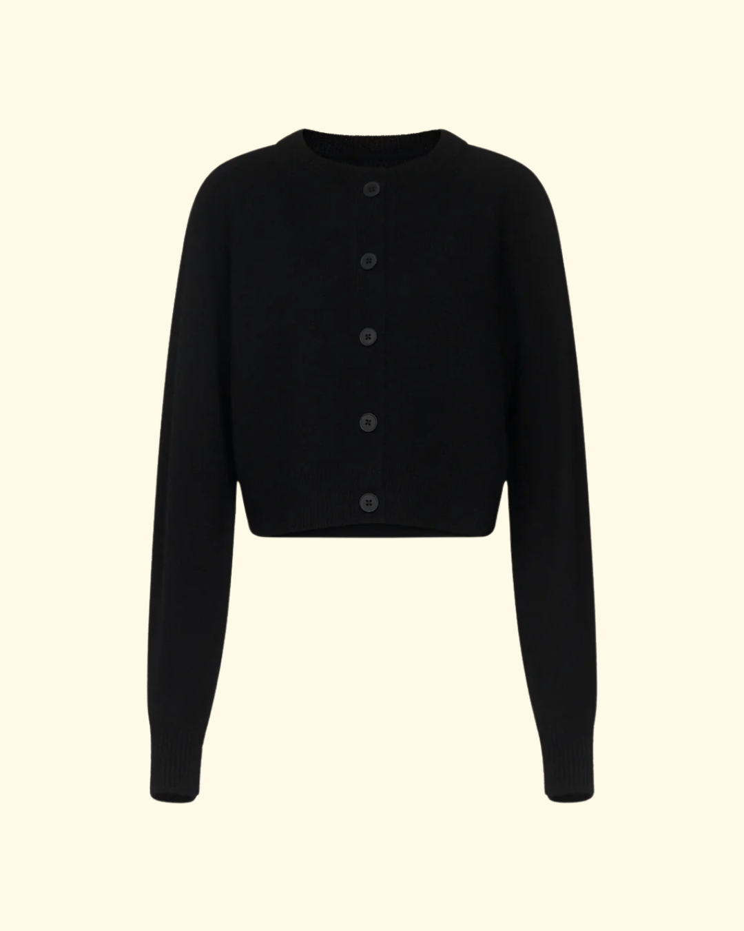 Heike Cropped Cardigan | Black