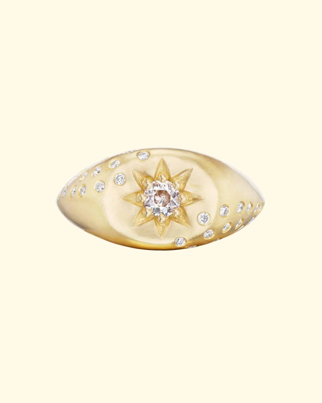 Victorian Star Signet Ring With Diamonds - ONLINE ONLY | PREORDER