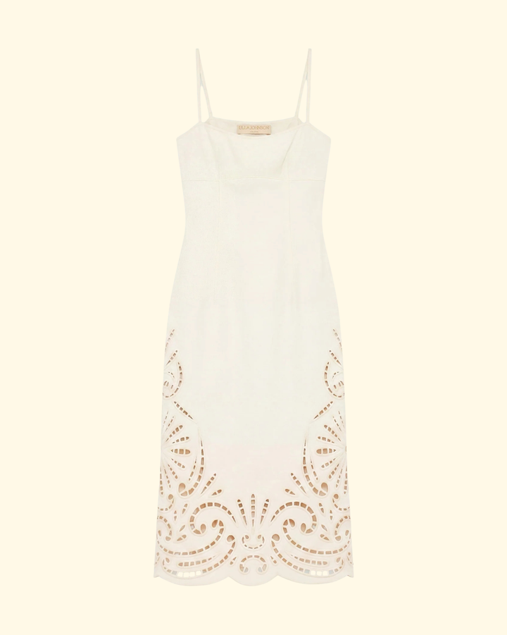 The Jane Eyelet Denim Dress | Cowrie