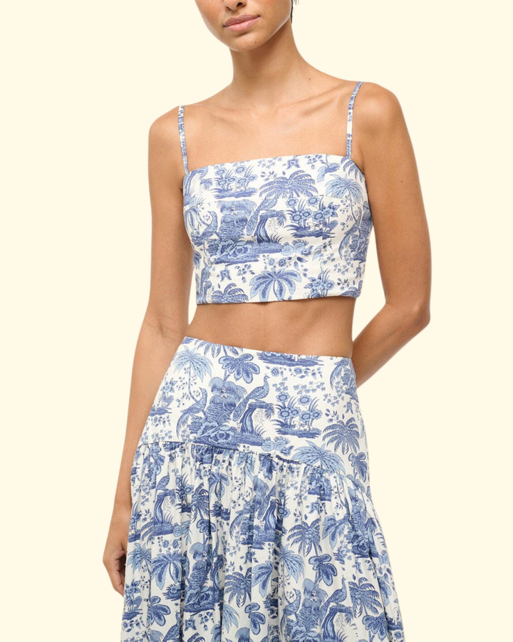 Federico Tank | Blue Toile