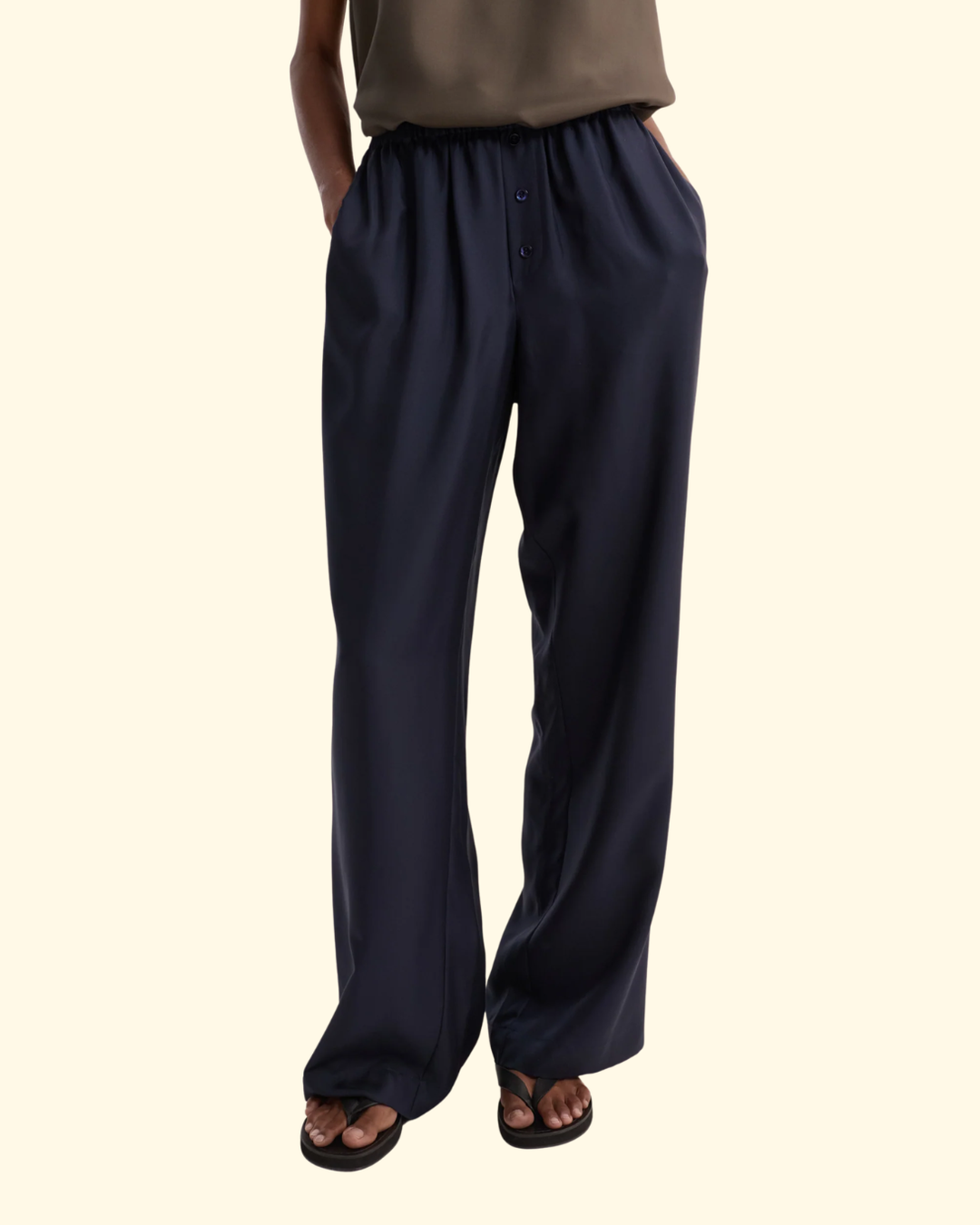 Silk Relaxed Trousers | Night