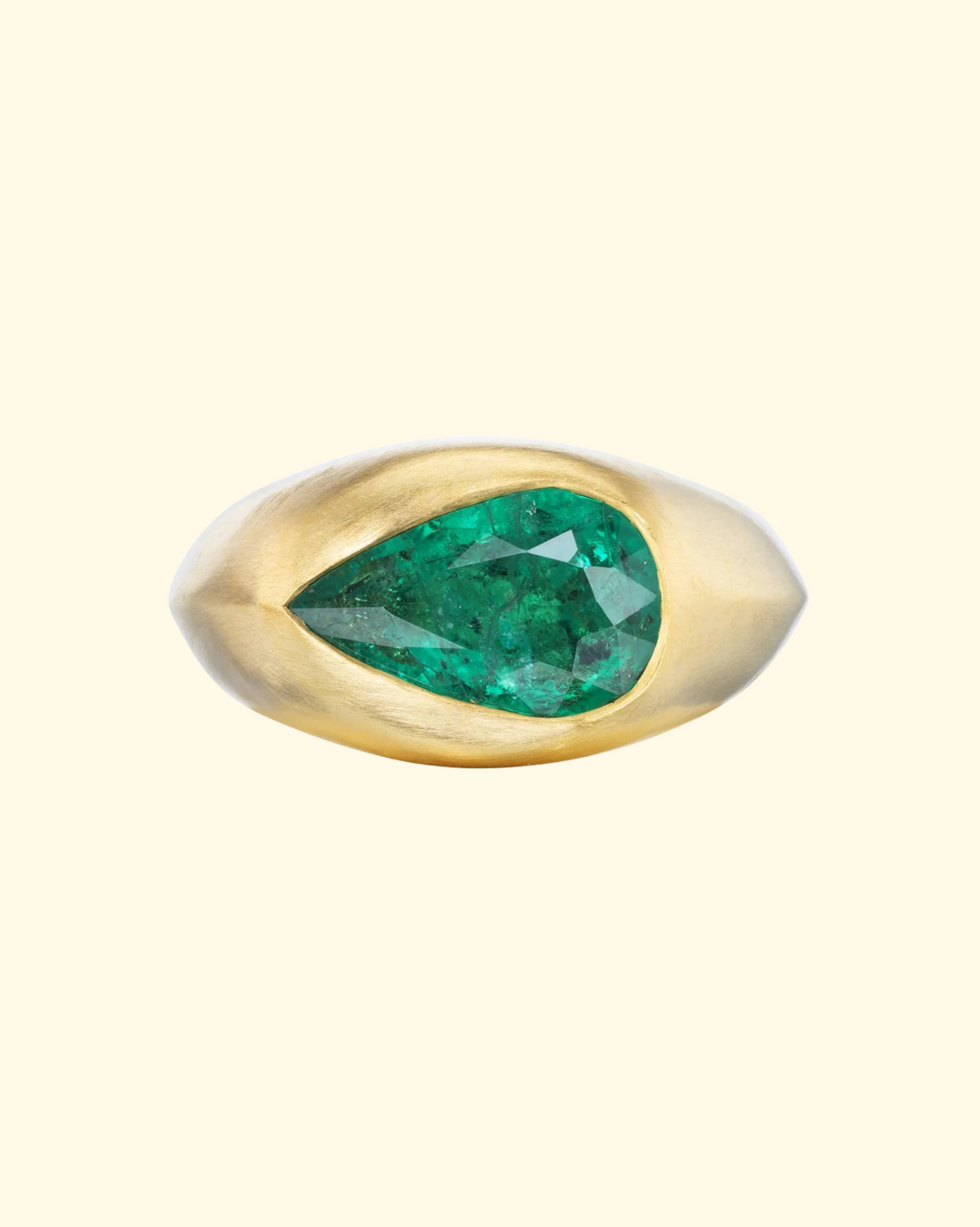 Iris Emerald Pear Signet Ring - ONLINE ONLY | PREORDER