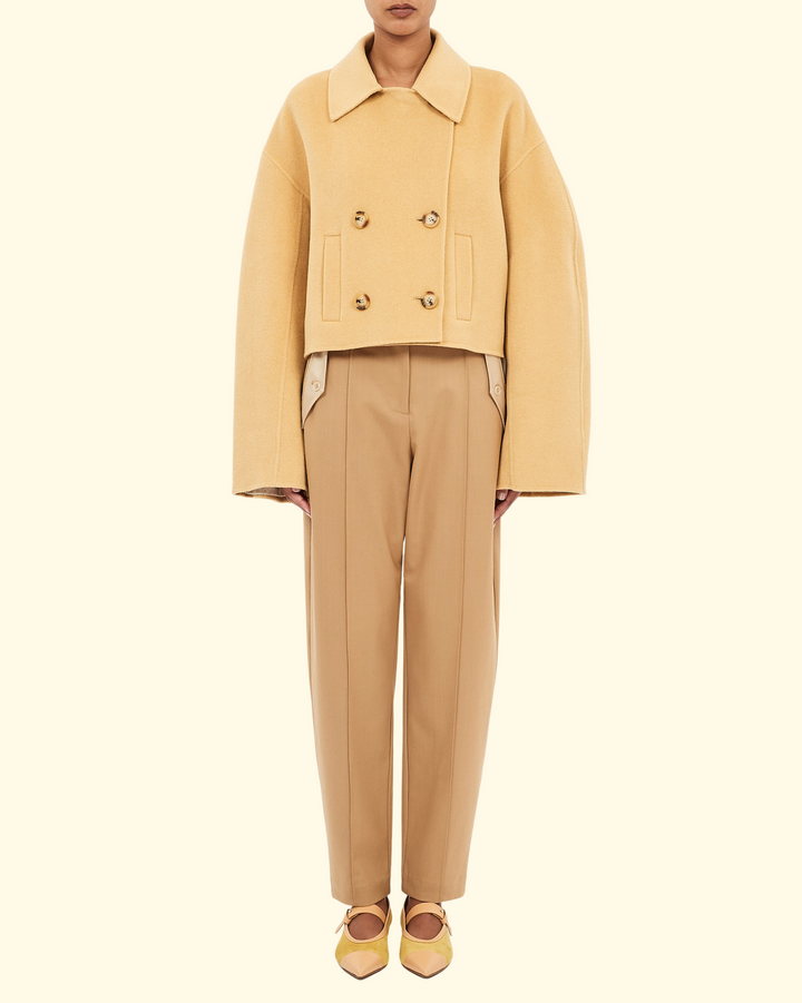 Marta Double Faced Wool Cropped Coat | Lotus