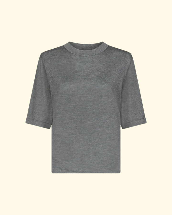 Nala LDS Short Sleeve Top | Anthracite Melange