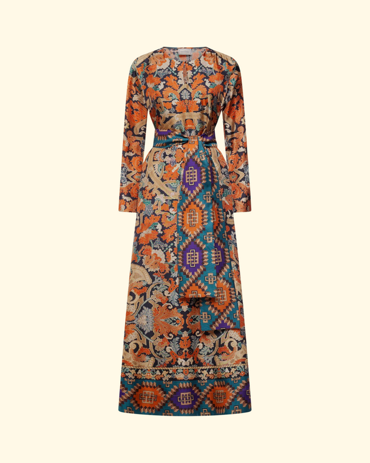 Aloe Silk Dress | Multi Color