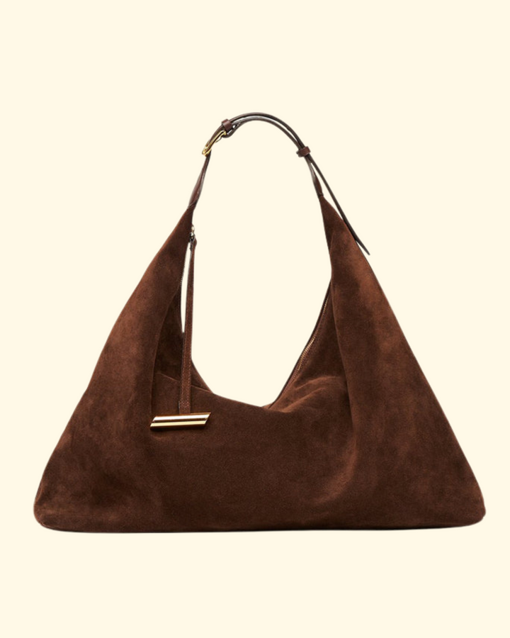 Pillow Hobo | Dark Brown Suede