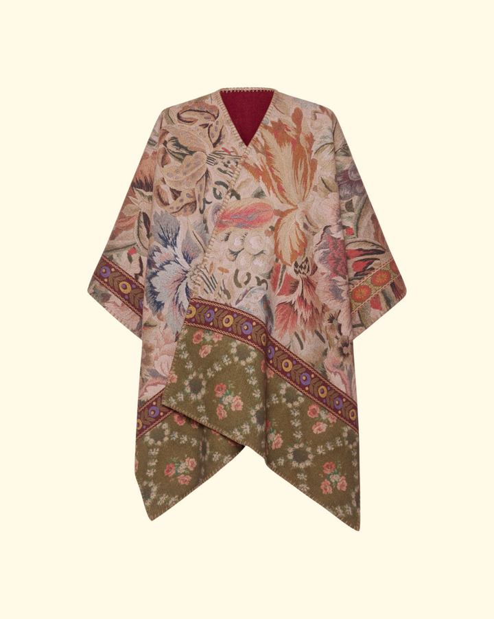 Pancake Poncho Cape Wool | Multi Color