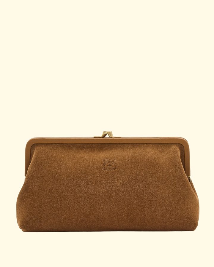Suede Classic Clutch | Gianduia