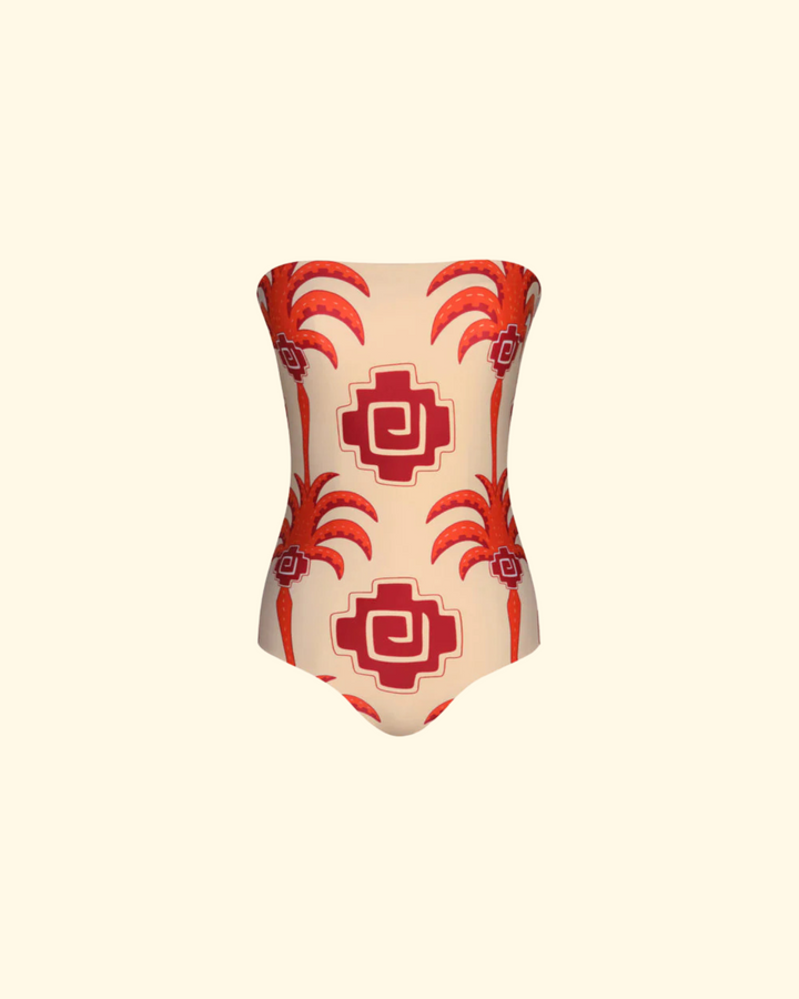 Alta Mar One Piece | Ecru Red Wine