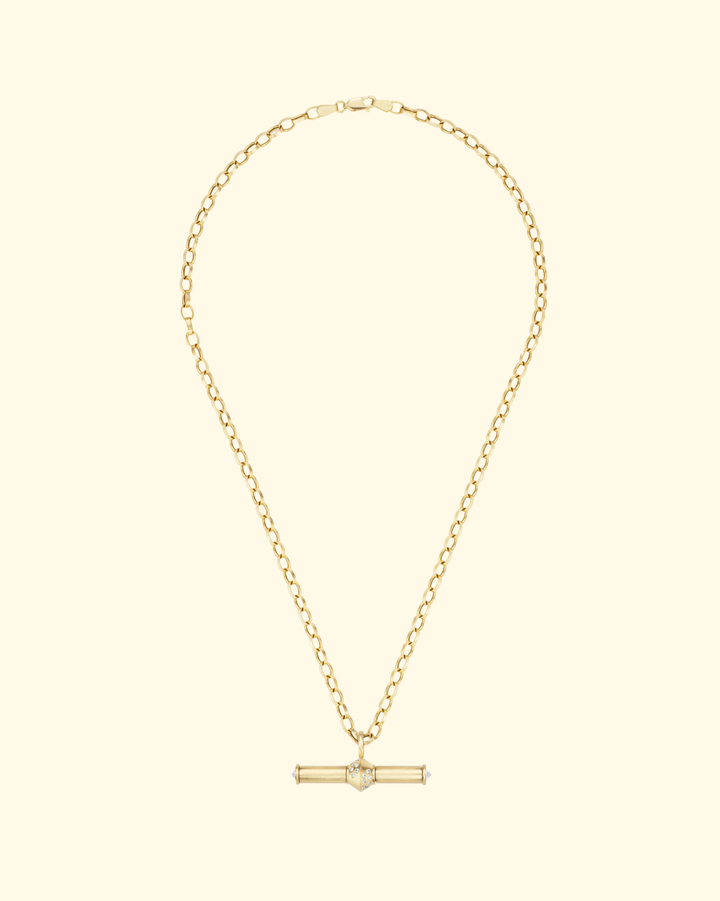 Scroll Pendant With Chain | 18k Yellow Gold