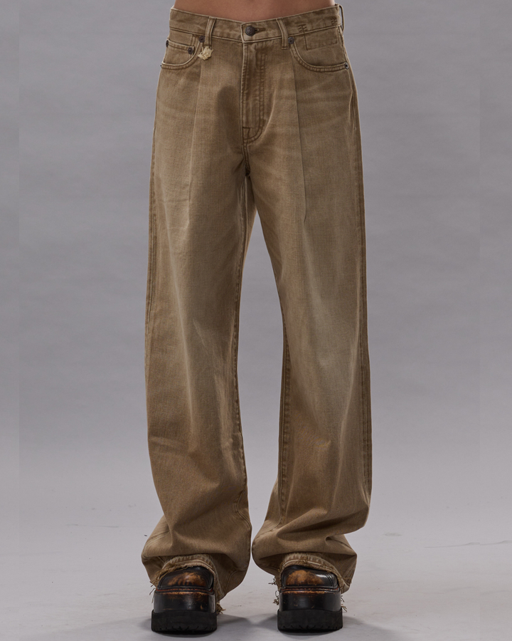 Damon Pleated Jean | Ash Khaki