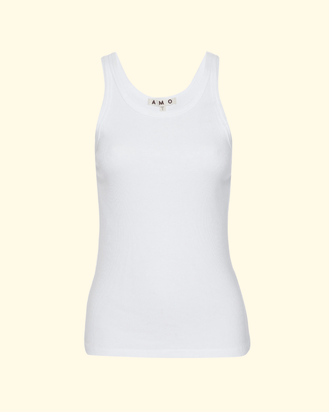 Long Rib Tank | White