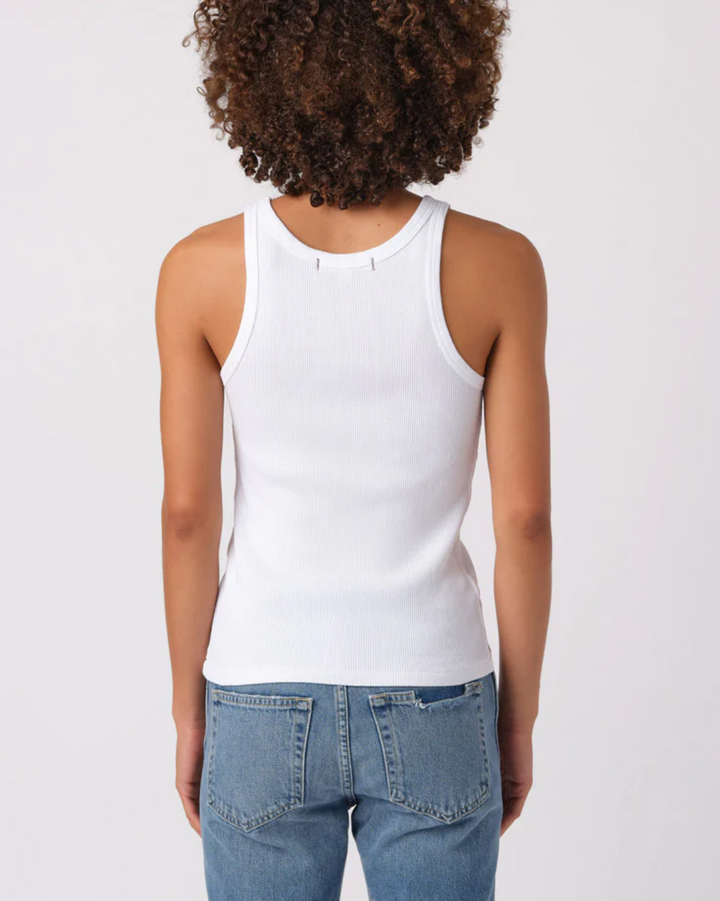 Long Rib Tank | White