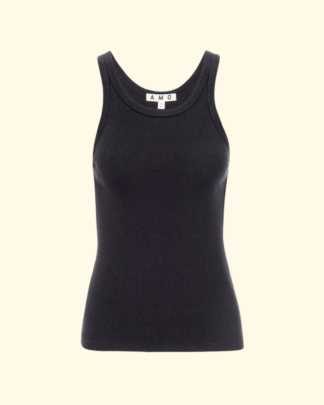 Long Rib Tank | Vintage Black