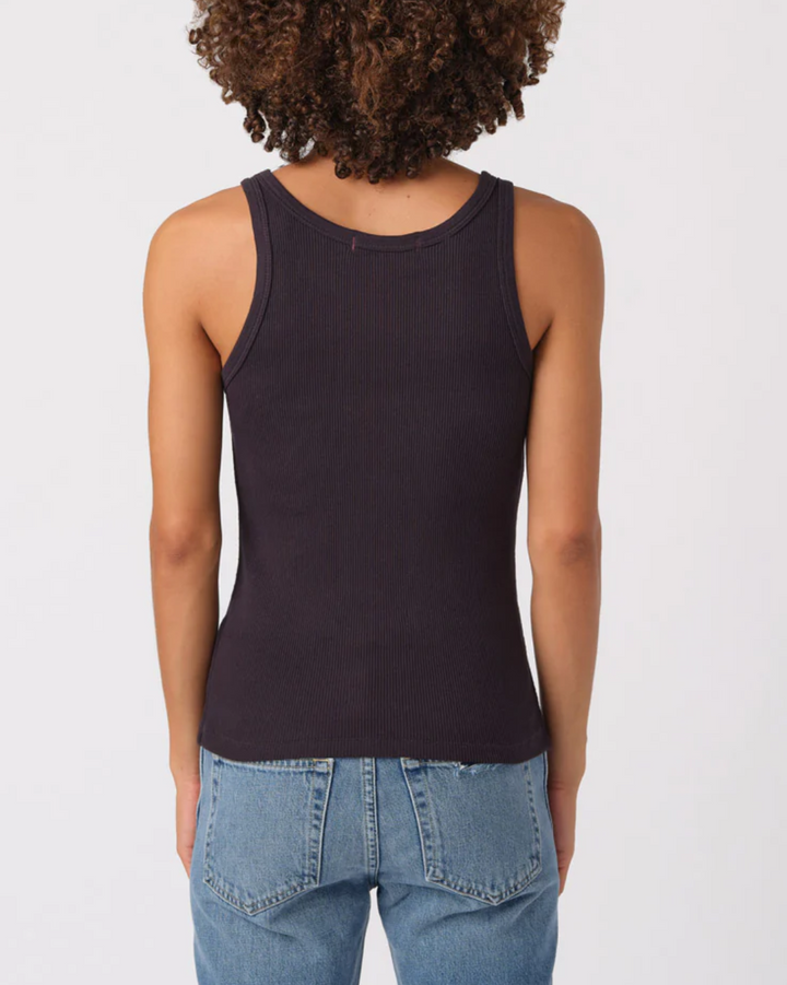 Long Rib Tank | Vintage Black