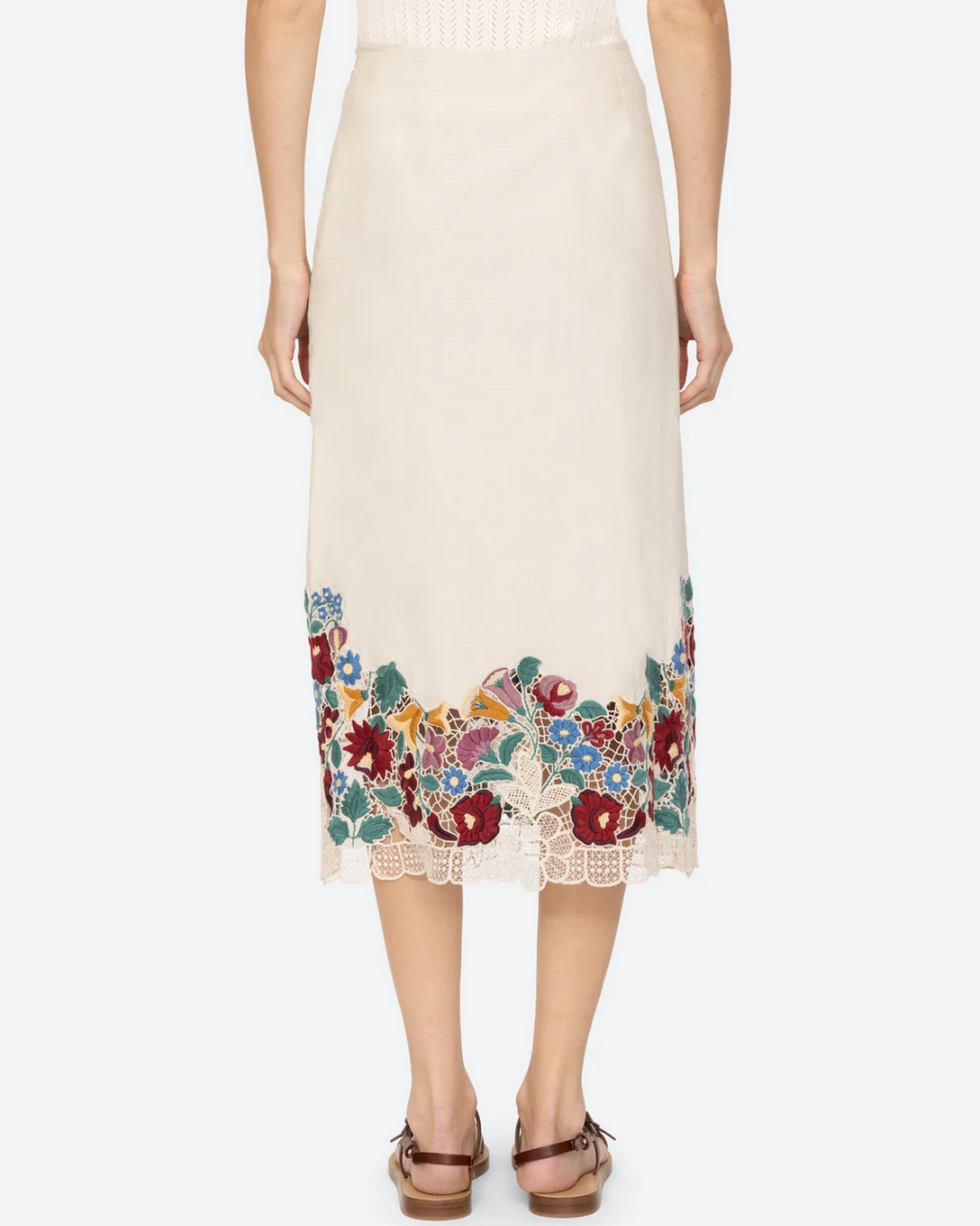 Katharine Embroidery Tie Skirt | Multi