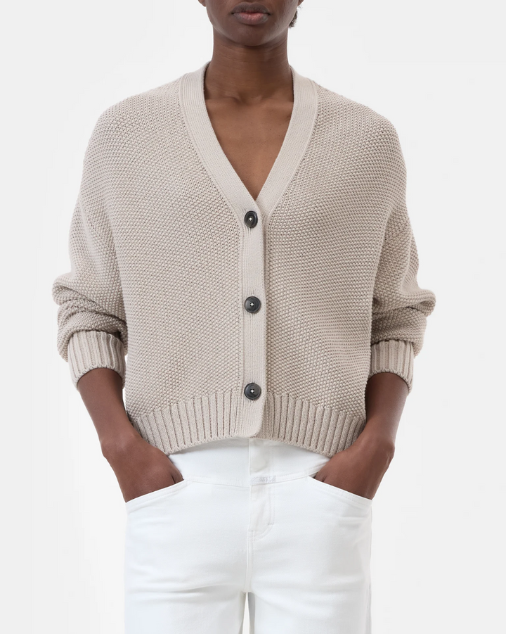 V Cardigan | Soft Beige