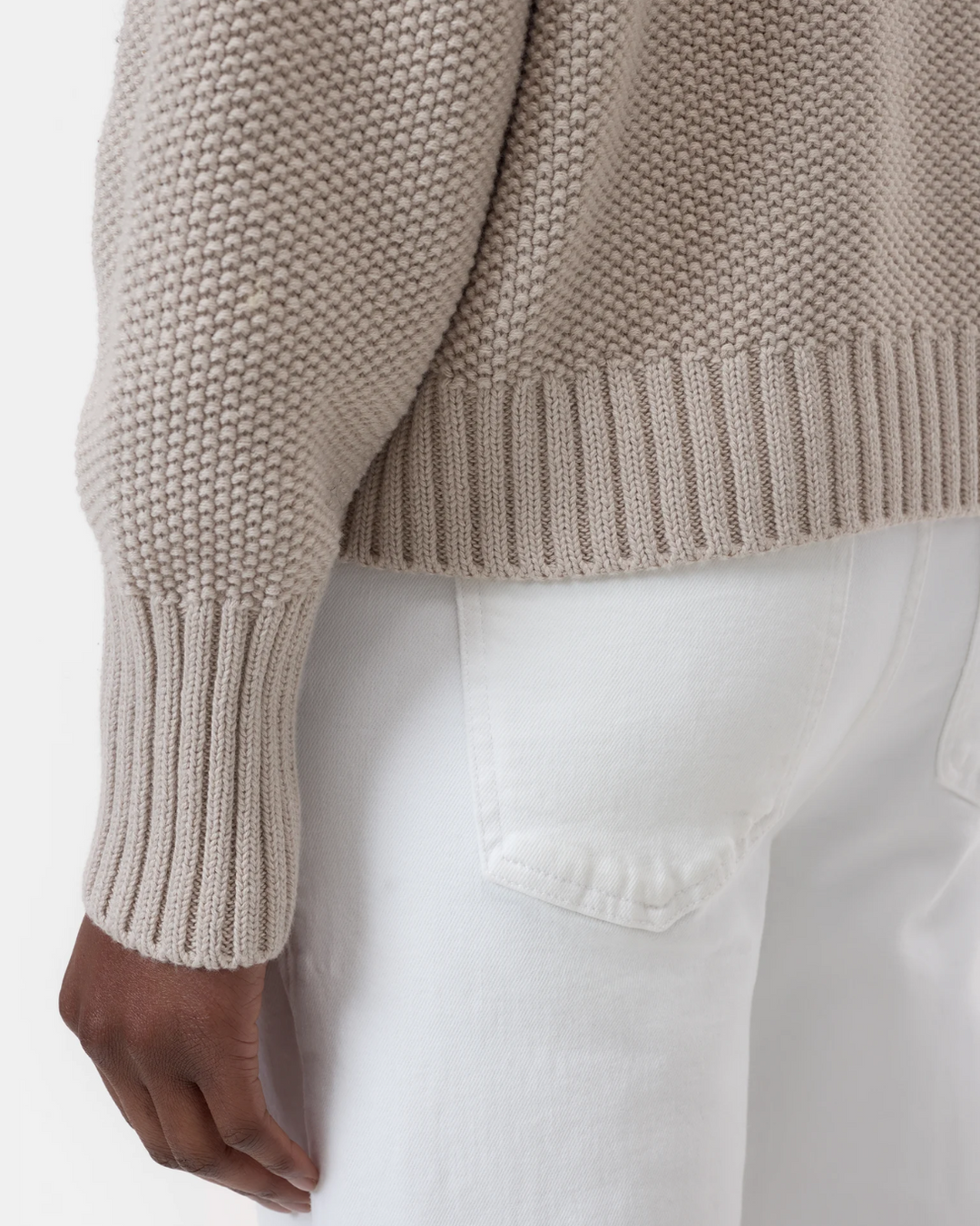 V Cardigan | Soft Beige