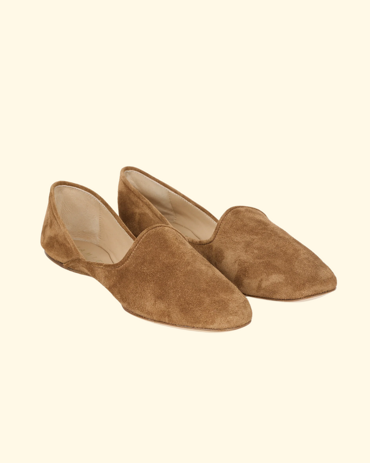 Khussa Suede Slipper | Brown