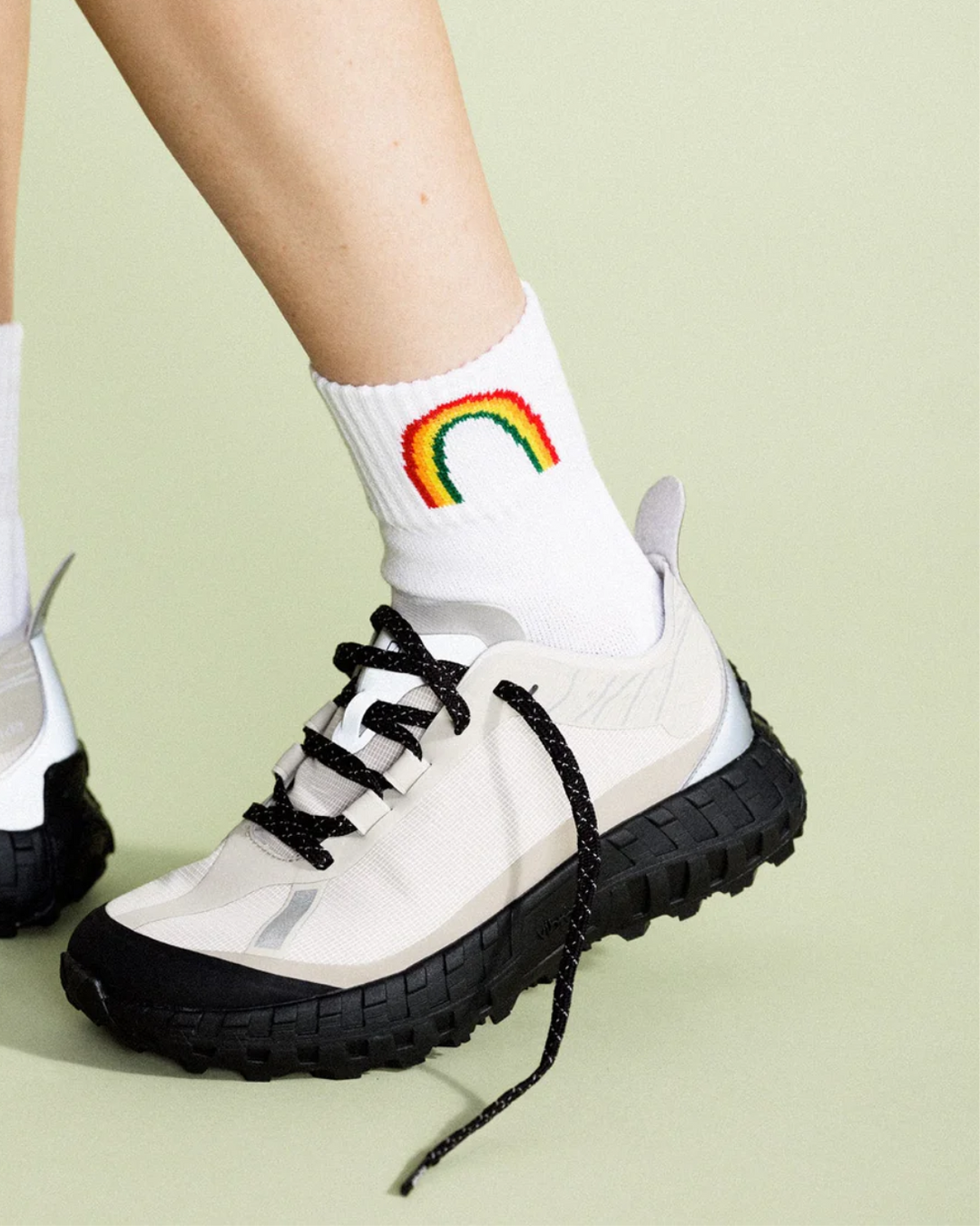 Rainbow Sporty Crew | White