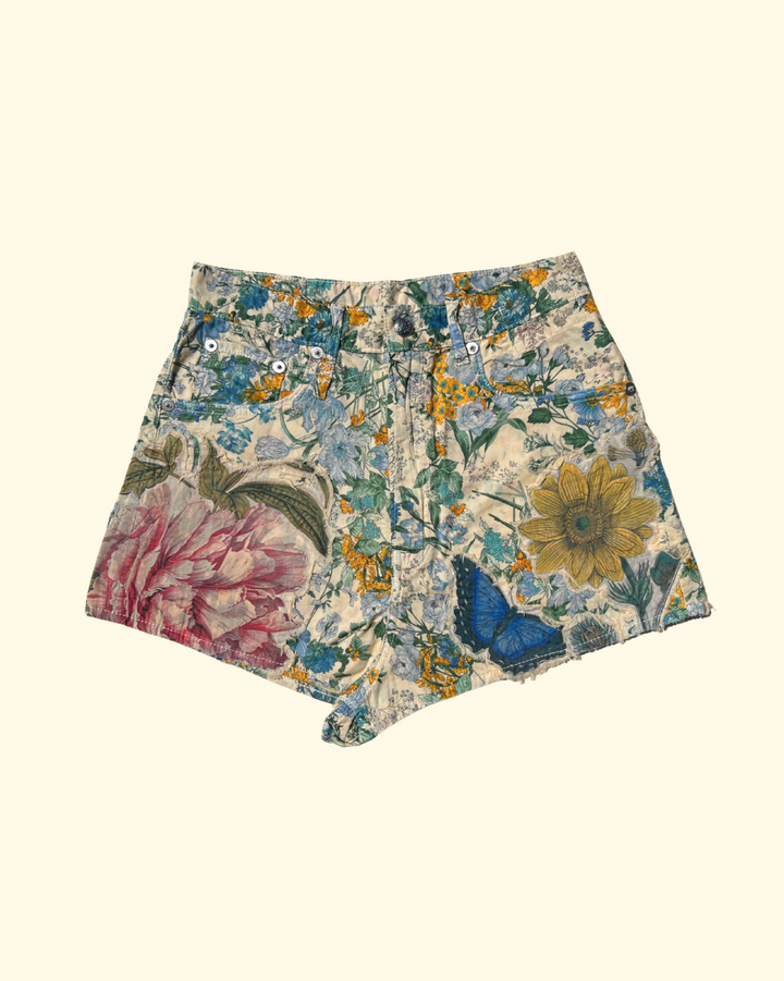 Venti Short | Applique Ecru Floral