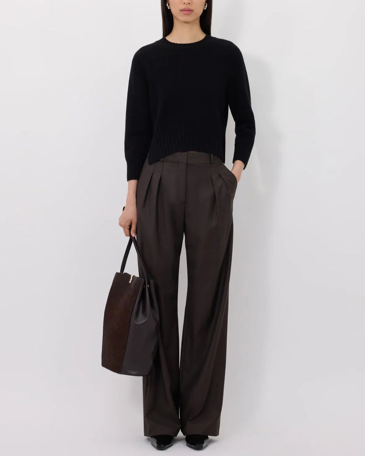 Mora Cropped Sweater | Black