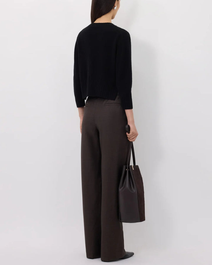 Mora Cropped Sweater | Black