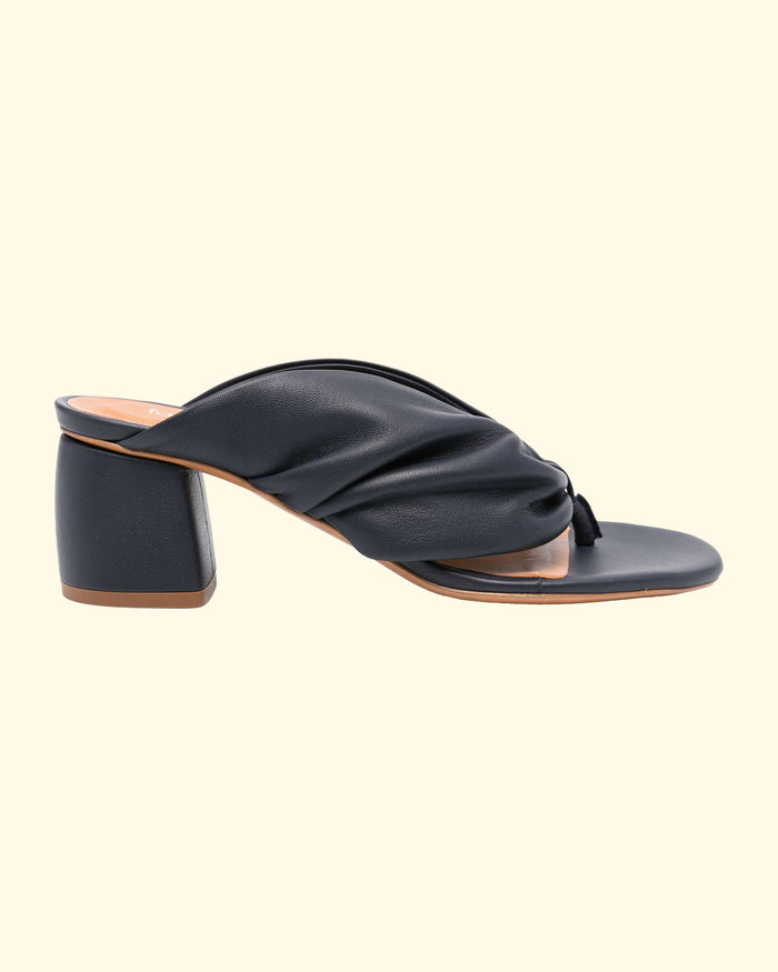 Nappa Leather Heeled Sandal | Notte