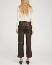 Cropped Baggy Lowrise Trousers | Dark Chocolate