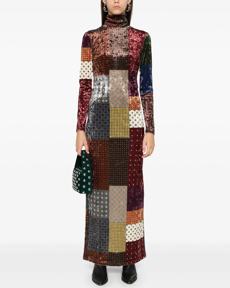 Ranat Dress | Polka Dot Patchwork