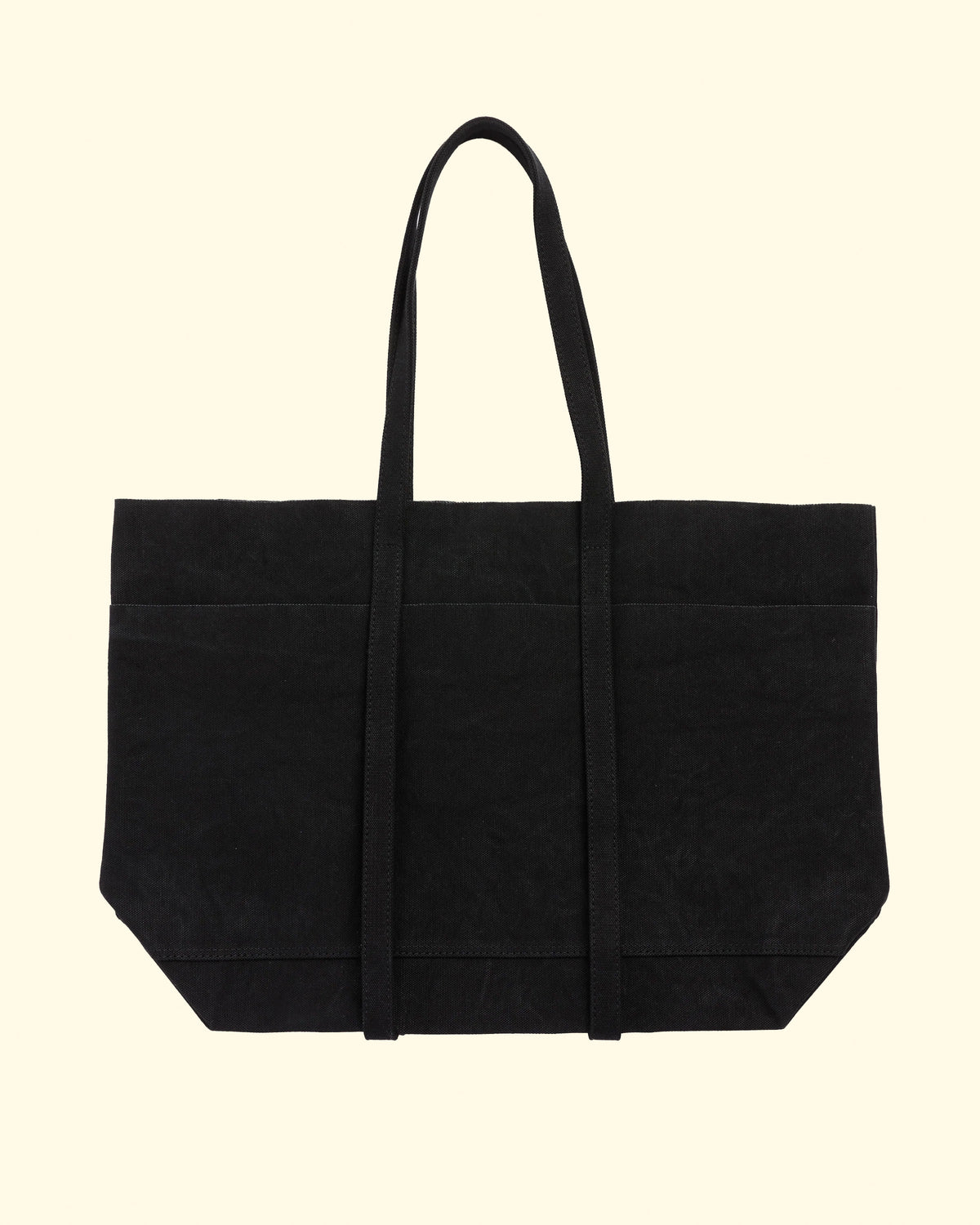 Washed Canvas 6pocket Tote L | Black