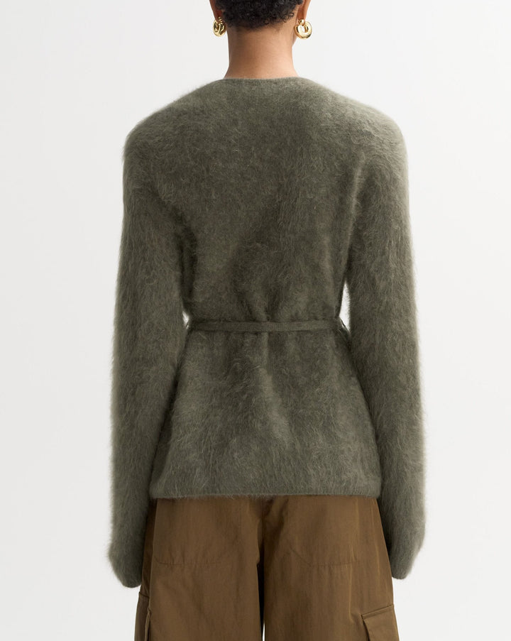 Brushed Cardigan | Olive
