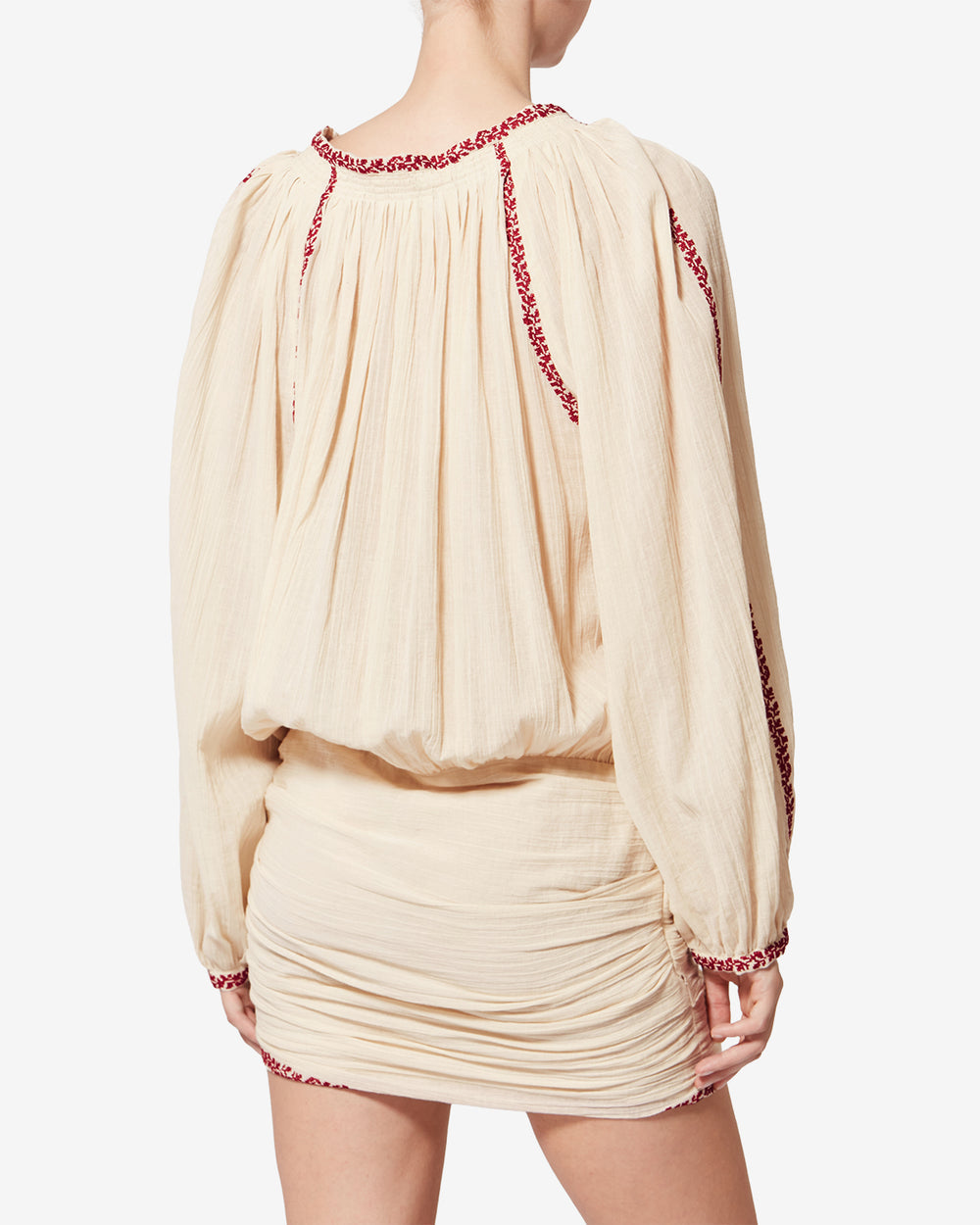 Ludy Dress | Beige/Red