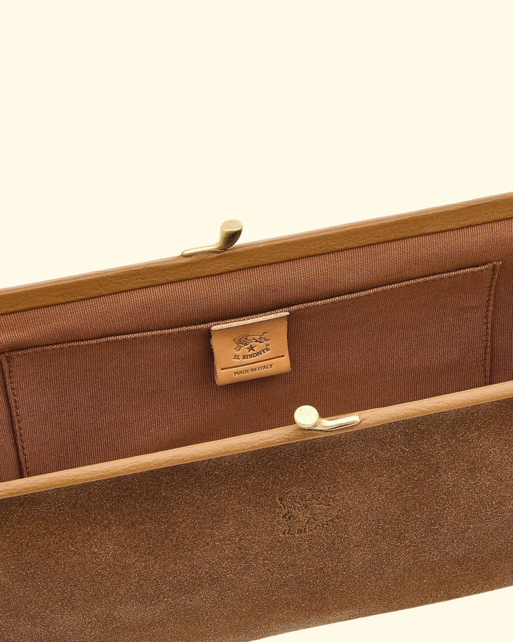 Suede Classic Clutch | Gianduia