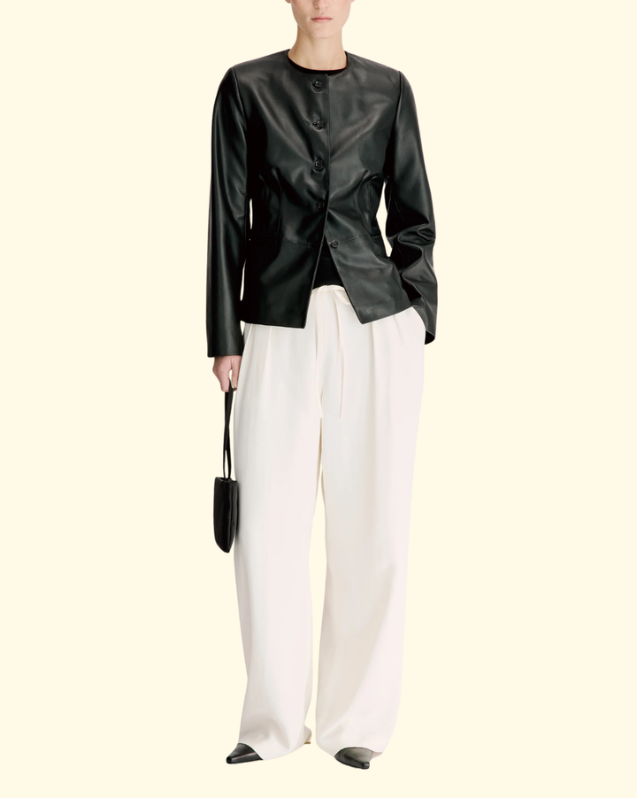 Adea Collarless Jacket | Black