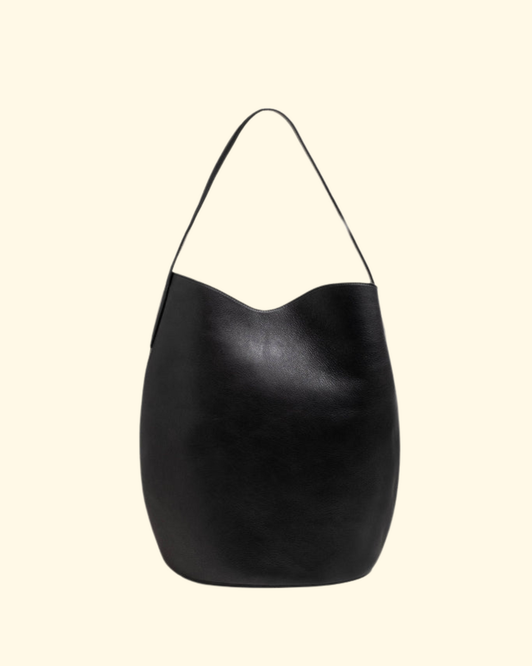 Belted Bucket Bag Large | Black Leather