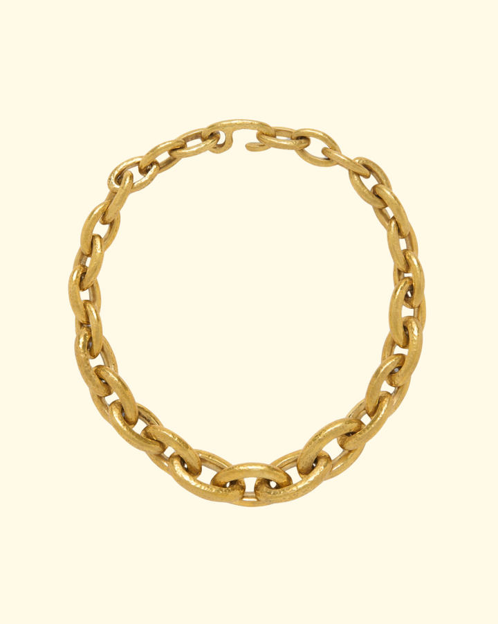 Gradient Oval Necklace | Brass