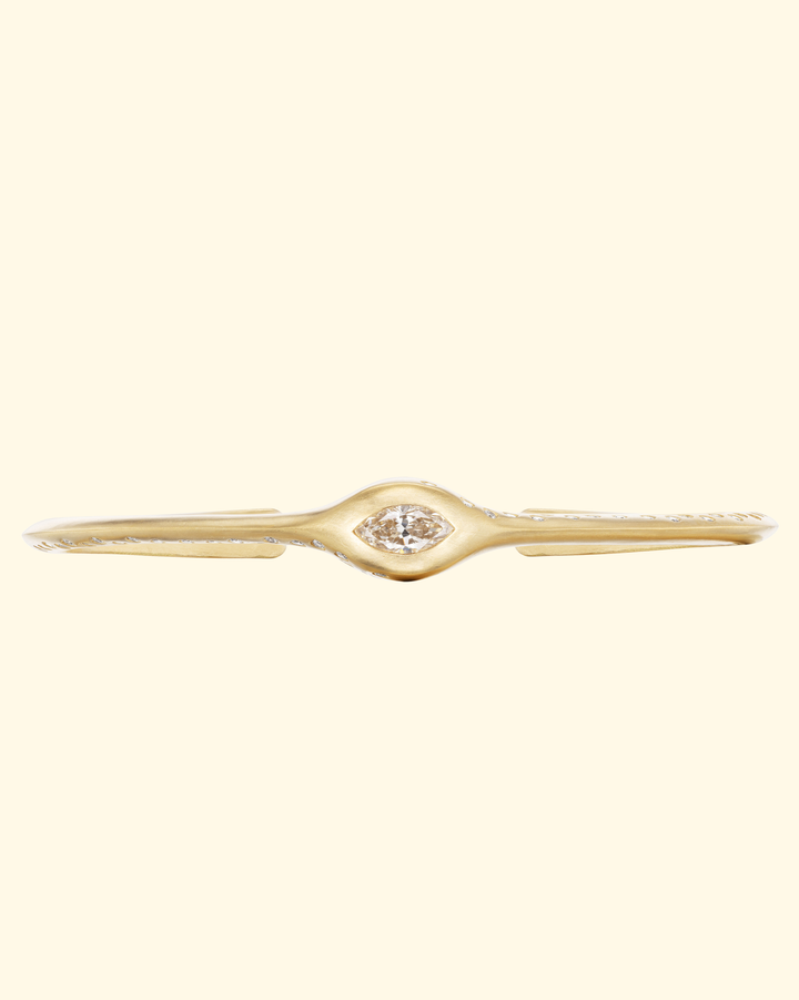 Marquise Diamond Cuff | 18k Yellow Gold