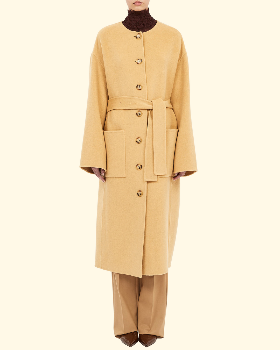 Fernanda Double Faced Wool Oversized Coat | Lotus