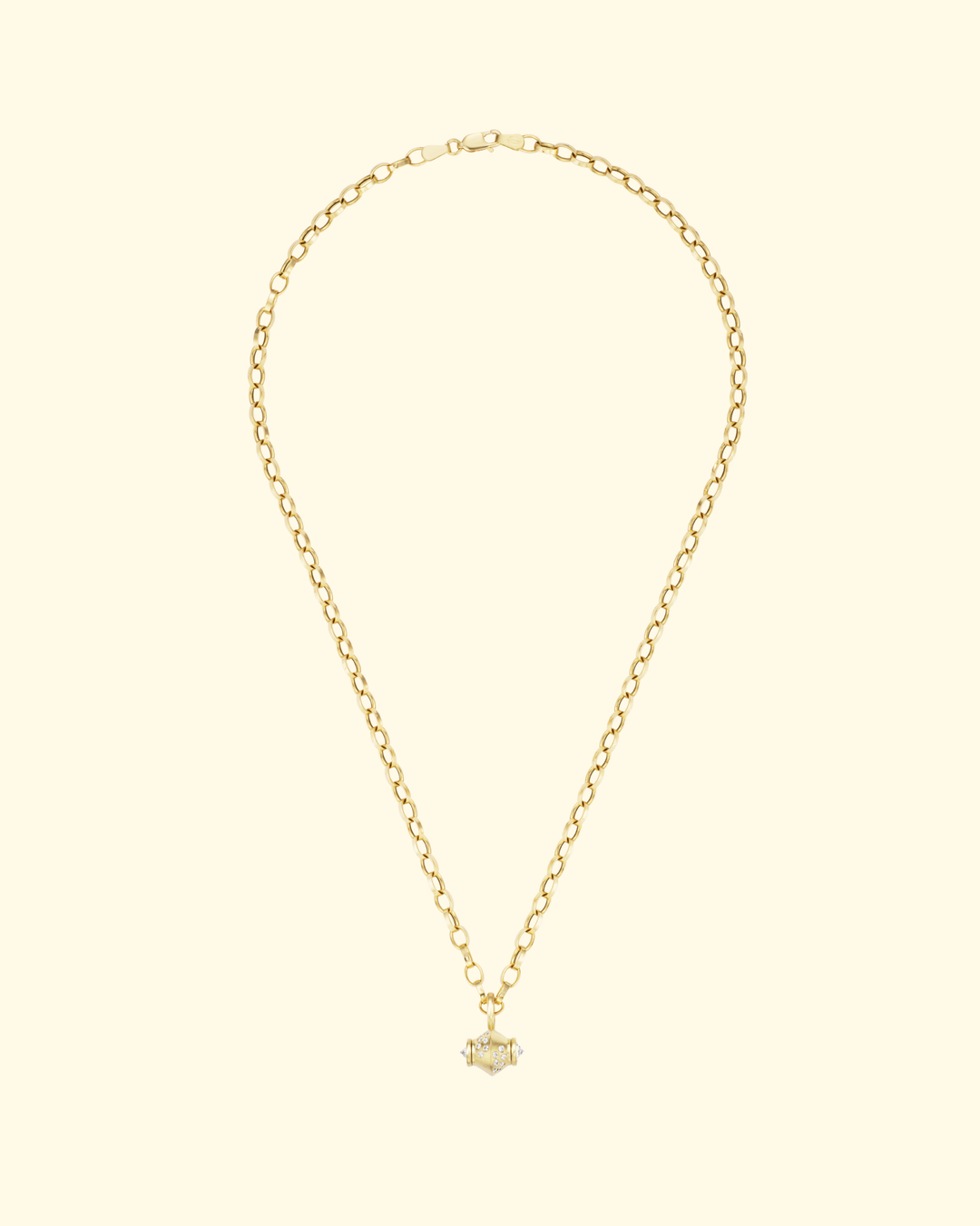 Scroll Pendant With Chain | 18k Yellow Gold