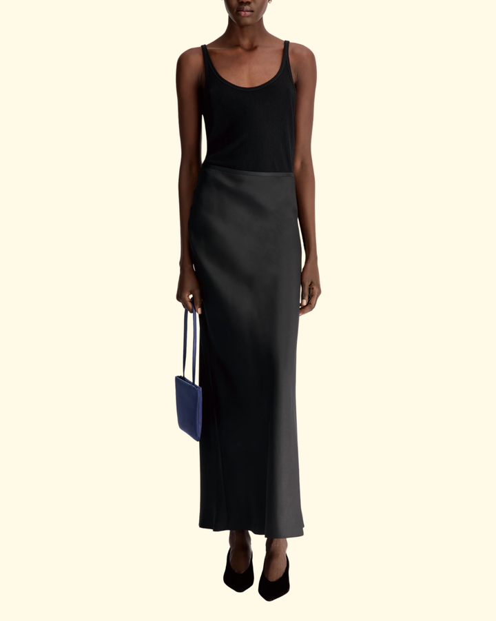 Eli A-Line Maxi Skirt | Black