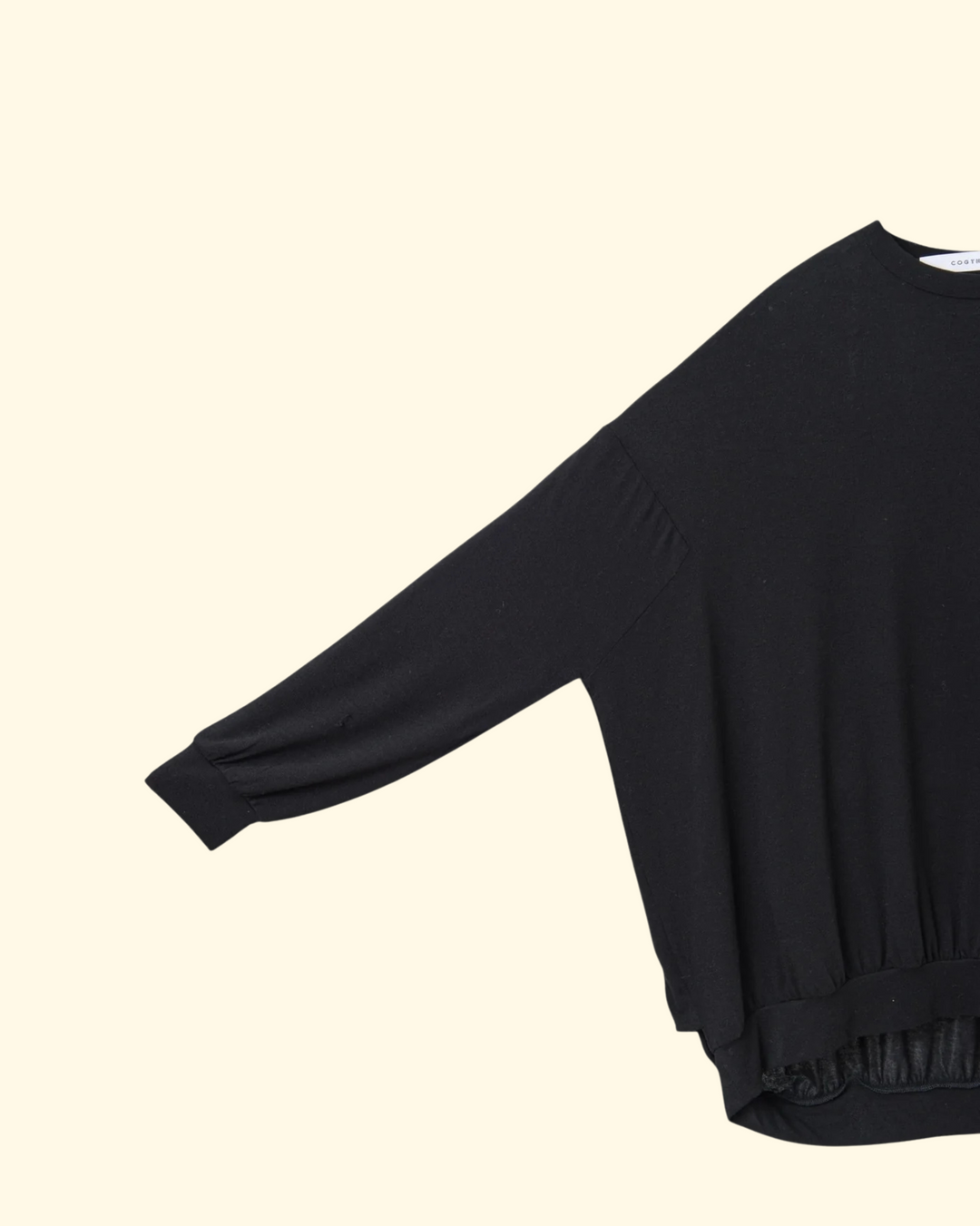 Macy Crew Neck Top | Black