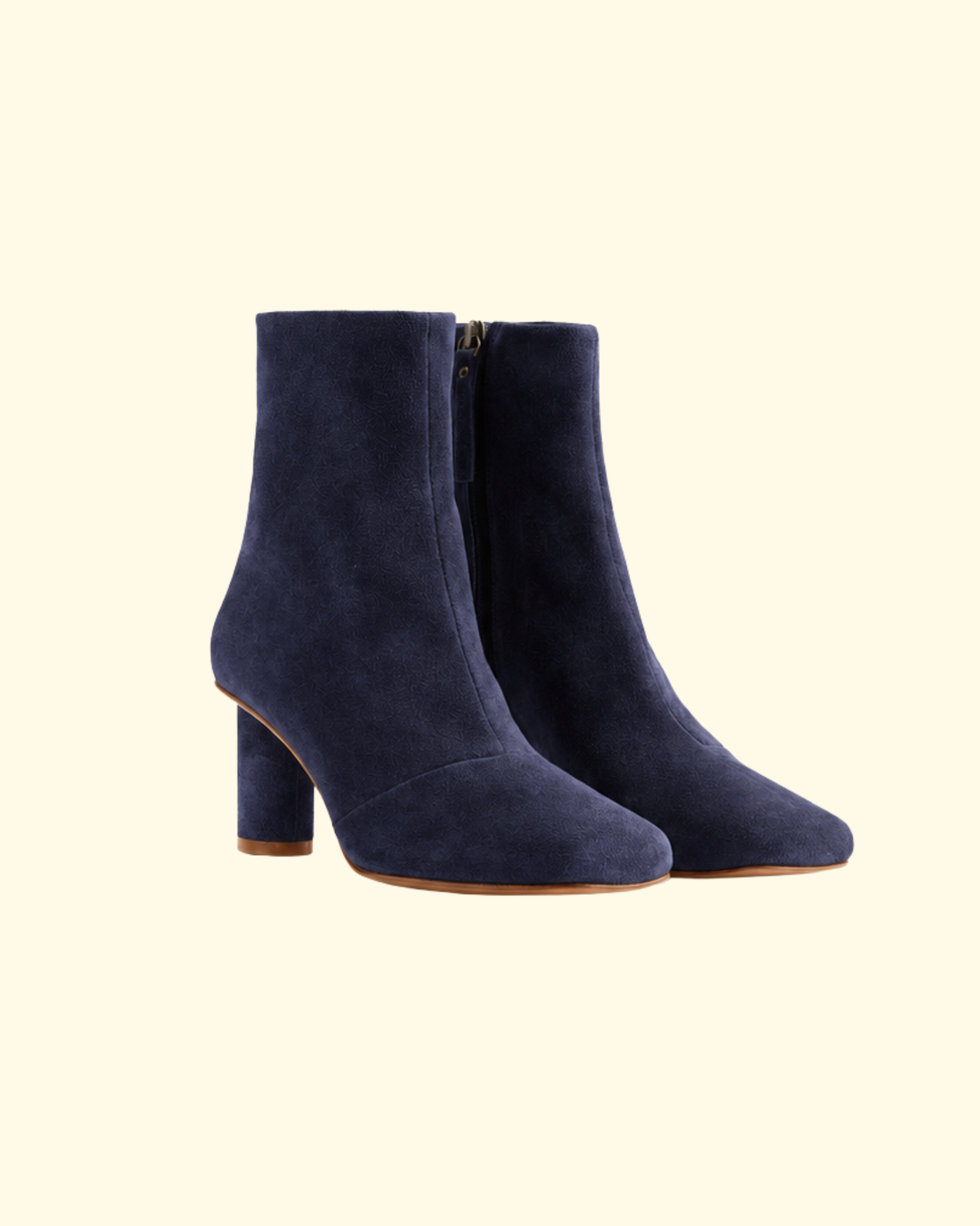 Square toe round heel suede Ankle Boots | Notte
