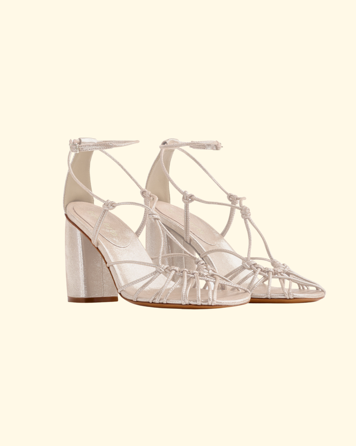 High Heel Laminated Leather | Platino