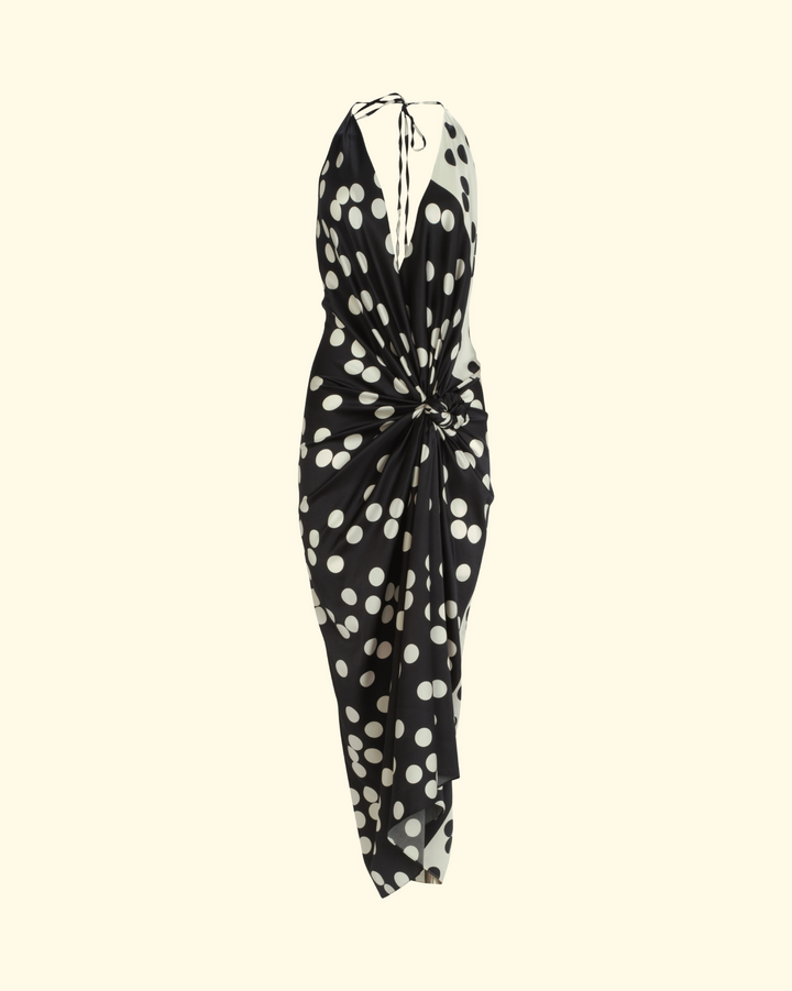 PREORDER Guadalupe Dress | Navy Dot