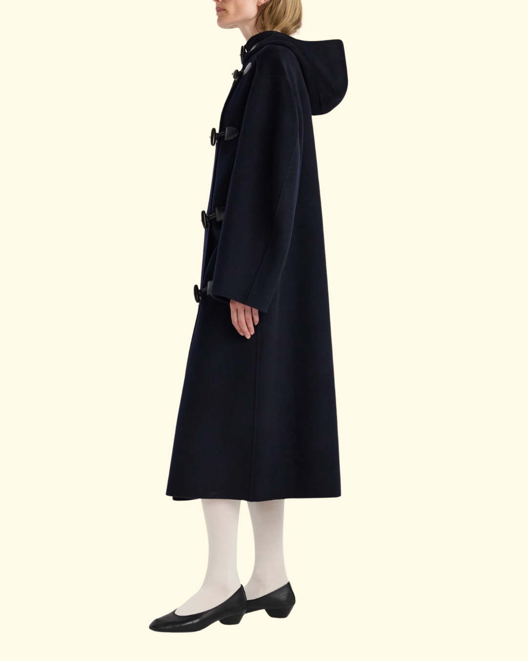 Double-Faced Wool Duffel Coat | Navy
