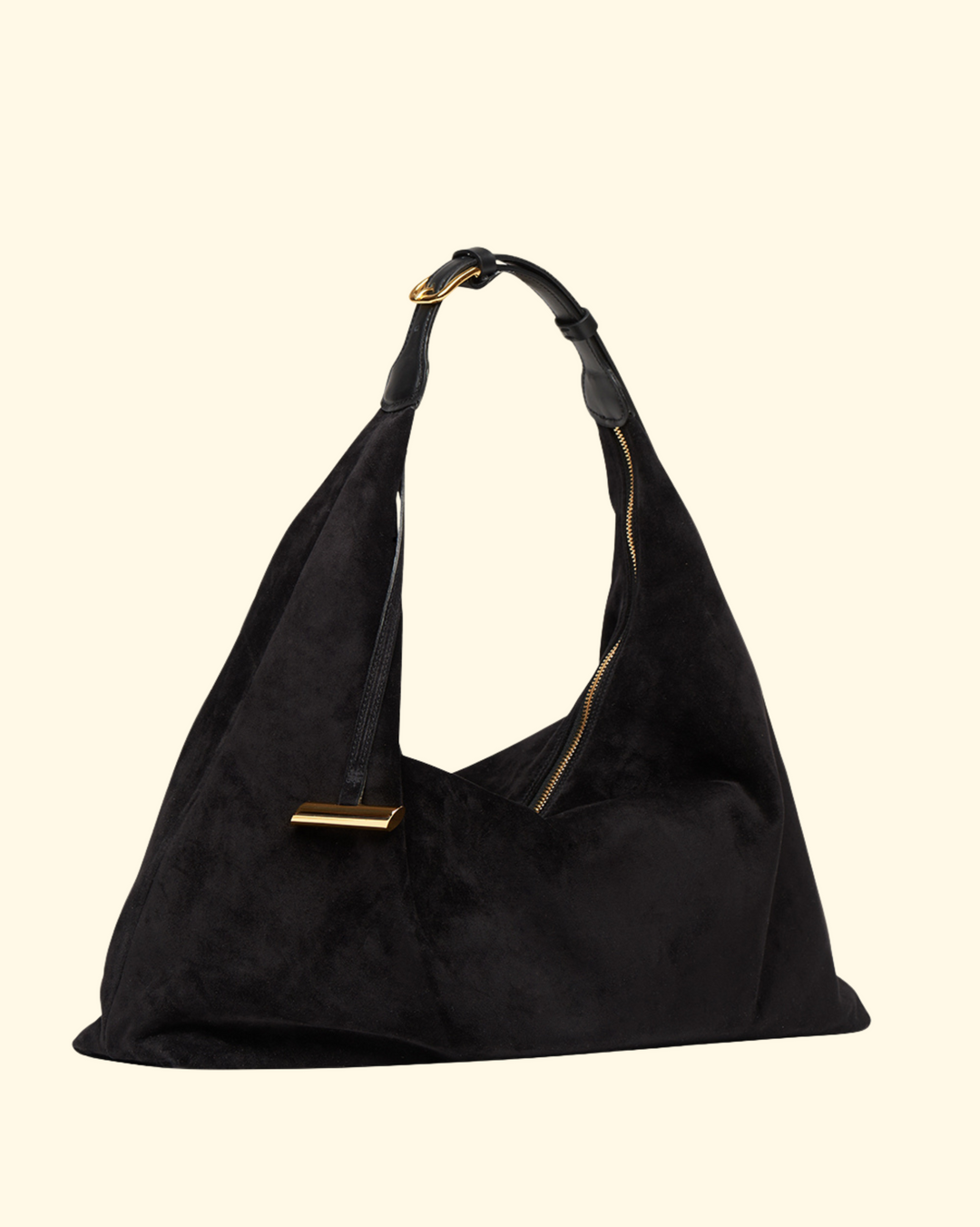 Pillow Hobo | Black Suede