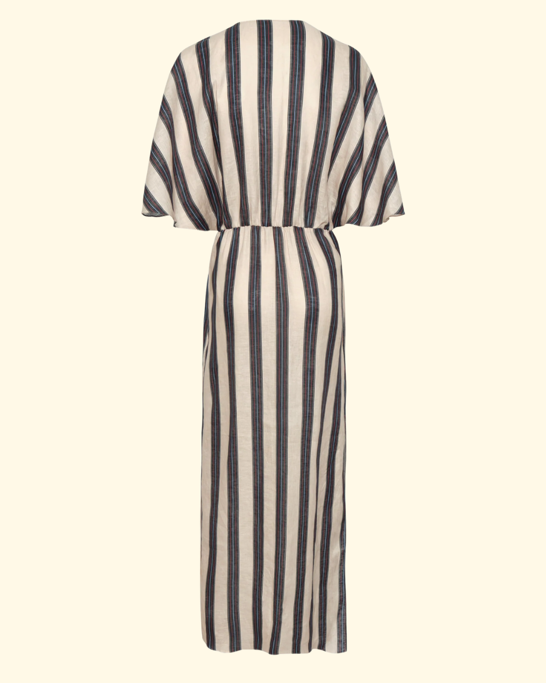 Topacio Linen Midi Tunic Dress | Navy Stripes