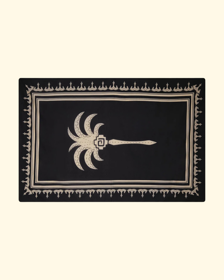 Ancestral Palm Pareo | Iconic Black/Ecru