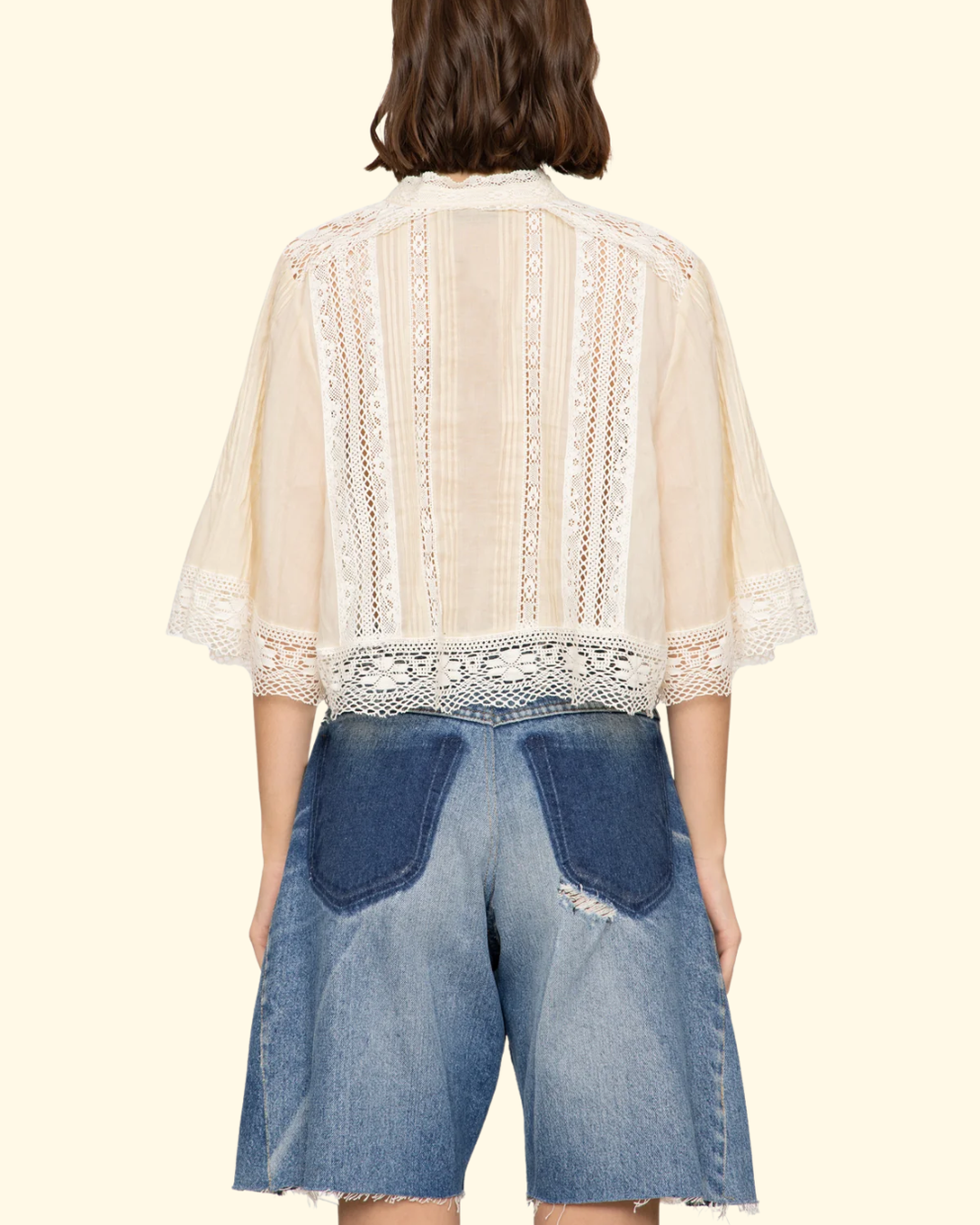 Pippa Solid S/Slv Top | Cream